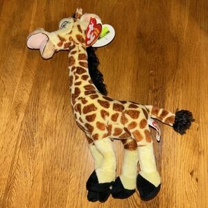 Ty Beanie Baby - MELMAN the Giraffe (Madagascar Movies) with‎ TAGS P4